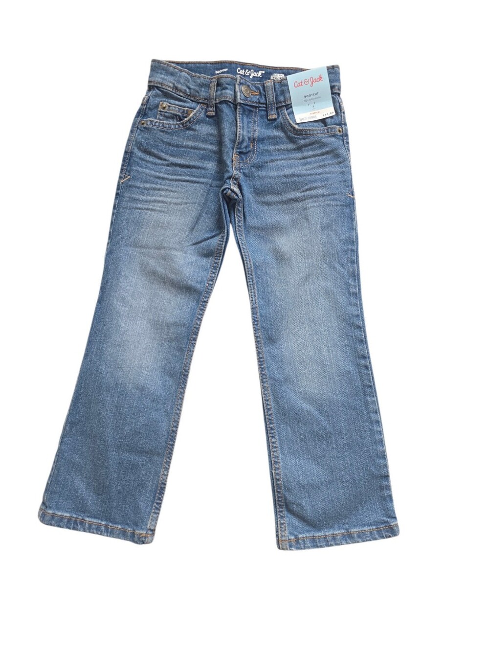 NWT Cat & Jack Kids' Bootcut Stretch Adjustable Waist Jeans Size 5